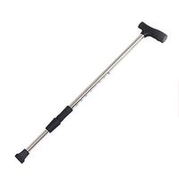 Walking Stick Disabledcrutch Telescopic Cane Silver Aluminum Slip Detachable Rod Body Lightweight Walker Ergonomic Design Shock Absorption Alloy Abs Logs