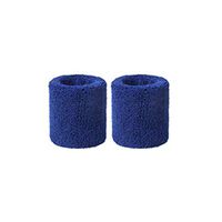 carduran 2Pcs Wristbands Absorb Sweat Towel Wrist Protector for Sports Strength Training Blue