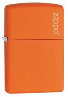 Zippo 231ZL Orange Matte Logo Pocket Lighter