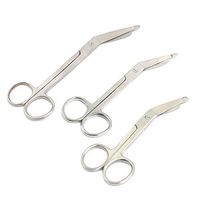 LAJA IMPORTS Lot of 3 Lister Bandage Scissors 4.5" 5.5" 7.25" Stainless Steel