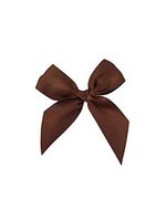 Brown Satin Pre-Tied Decorative Bows - 3" Wide, Set of 10, Christmas, Wedding Favors Decor, Fall, Birthday, Thanksgiving Gift Ribbons