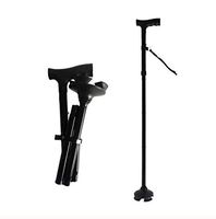 ZSMPY Forearm Crutch Elbow Cane Folding Ultralight Aluminum Alloy Auxiliary Double Adjustable Comfort Handle