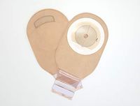 THERABLIS Ostomy Colostomy Bag 20-Pack - Drainable One-Piece Fabric Pouch, Odor Filter, Touch Open/Close, Skin-Colored - Ileostomy, Stoma Supplies