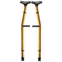 Universal Crutch 2-Piece, Aluminum Alloy Underarm Crutches, Lightweight Walking Stick Walking Stick, Medical Elbow Crutches, Suitable for Elderly People Adult Young Men and Women,Gold