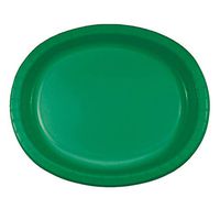 Club Pack of 96 Emerald Green Disposable Paper Party Banquet Dinner Plates 12"