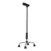 Health Quadruped Walking Stick,Non-Slip Durable and scalable,with Small 4 Leg Base,Comfortable Hand Grip for Stability Support