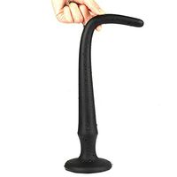 Jinqian Silicone Änâl plúg Bútt stufféd for Men Stimulator Female vâgìna Massage Dìlatðr Woman Gay T-Shirt Manual Massager (Black, 6.6)