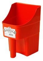 LITTLE GIANT Plastic Enclosed Feed Scoop (Red) Heavy Duty Durable Stackable Feed Scoop with Measure Marks (3 Quart) (Item No. 150408)