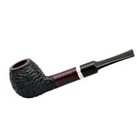 FAVORITE no. 101 straight rustic black and red briar tobacco smoking pipe by Mr. Brog (Poland)