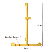 Bathroom Balance Bar Shower Handle,Bathroom Grab Bar Corner Armrest Designed for Shower Room (T Type)