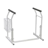 WDDMFR Stand Alone Toilet Safety Frame - Movable Portable armrest,with Magazine Rack Assist - Elderly, Pregnant, Disabled