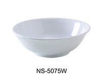 Yanco NS-5075W Nessico Rimless Bowl, 45 oz Capacity, 2,75" Height, 8.5" Diameter, Melamine, White Color, Pack of 12
