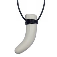 Munchables Dino Tooth Chew Necklace for Boys - Chewable Jewelry for Kids (Bone)