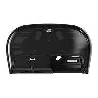 Tork 565528 High Capacity Bath Tissue Roll Dispenser for OptiCore, 9.93" Width x 16.62" Length x 5.25" Depth, Black (Case of 1 Dispenser) for use with Tork 106390, 162090, 161990, 112990