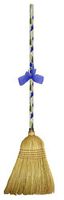Cute Tools Garden Broom - Landscaping Instrument, Sweep and Dust With This Garden Accessory, Hand Painted Wooden Broomstick In The USA, Durable Yard and Gardening Equipment From CuteTools! - Art For A Cause, Blue Floral