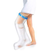 Waterproof Adult Leg Cast Cover for Shower, Cast Plaster Bandage Protector for Leg Knee Foot Toe Ankle Wound Injury, Burns, Broken and Surgery Recover for Women and Men