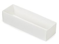 White Macaron Cookie Box Base (100 Pack) 2-1/2x8-1/4x2"