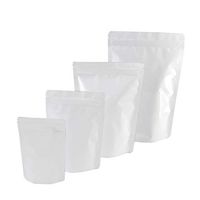 100 Pcs Colorful Stand Up Zip Lock Bags Pouch,Mylar Aluminum Foil Standing Zipper Plastic Pouches Bags Bottom Gusset Pouch Keep Aroma Zip Lock Bags (White, 18x26x4 cm(7.09"x10.24"x1.57"))