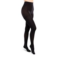 Ease Opaque Women's Support Pantyhose - Moderate (20-30mmHg) Graduated Compression Hosiery (Black, Small Long)