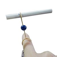 Olpchee Hands Free Cigarette Holder Ring Elegant Lady Smoker Smoking Holder with Bead Design (Golden, S 16mm)