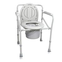 GYZ Toilet Chair Foldable Elderly Home Pregnant Bed Head Adult Widened Cushion Commode Chair Toilet Safety Frame (Color : A)