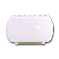 Cimostar Pill Box Travel Pill Cases for Purse Vitamin Holder,Waterprof 6 Grid Plastic Blue Medical Kit Organizer –Green