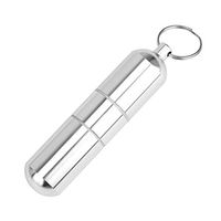 YHCWJZP Storage Box,Organizer Box,Outdoor Waterproof 3-Section Cylinder Medicine Pill Storage Box Case Aluminum Alloy Cartridge Outdoor Waterproof Three Pill Bottles Silver