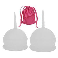 Dappre Silicone Cup Women Menstrual Cup 2PCS