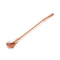 Molyveva Handle Spoon - Smooth Flow Yerba Mate Tea Bombilla Filtered Spoons Straws - Stainless Steel Spoon Ice Cream Spoon Long Spoon Iced Tea Spoon Coffee Spoon Dessert Spoon Milkshake Spoon