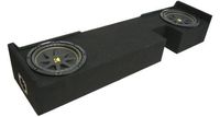Compatible with Ford F250 F350 01-12 Super Cab Truck Dual 10" Kicker C10 Subwoofer Sub Box Enclosure 600 Watts Peak