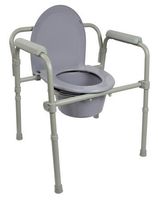 McKesson Folding Steel Frame Commode with 7.5 QT Bucket - 1 Each / Each - 11843301