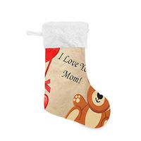 Personalized Christmas Stocking Vintage Mother's Day Background Santa Xmas Tree Decor Socks Gift Kids Fireplace/Restaurant/Hotel/Club/bar