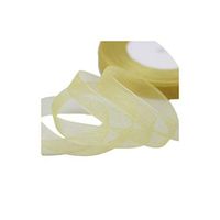 YP-fashion (50 Yards/roll) 12mm Organza Ribbons Gift Wrapping Decoration Christmas Ribbons,Gold