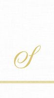 Entertaining with Caspari Monogram Initial S Paper Guest Napkins, Pack of 15
