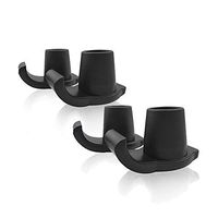 Heavy Duty Walker Ski Glides for 1 1/8 Inch Tubes，Pop and Glide Easy Use Walker Skis，Black (4)