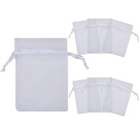 RakrisaSupplies 250Pcs White Organza Bags 4x6" w/Drawstring | Accurate Sizing, Reinforced Stitching & Crease Free Sheer Organza Pouches