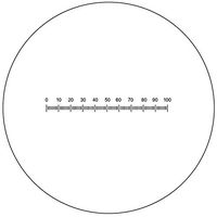 BoliOptics Microscope Eyepiece Reticle Linear Scale Micrometer Ruler Dia. 24mm, 5mm/100 Div. RT20101161