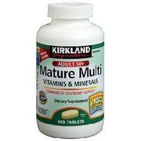 Kirkland Signature Mature Multi Vitamins & Minerals with Lycopene and Lutein 400 Tablets - Compare to Centrum Silver
