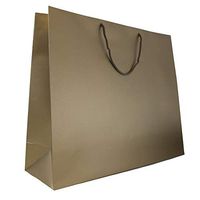 JAM PAPER Gift Bags with Rope Handles - Jumbo -20 x 16 x 6 - Bronze Matte - Sold Individually
