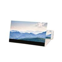 Magnifying Glass Cell Phone Screen Magnifier Amplifier with Holder and Stand 3D 12 Inch 3X Magnifying Glass for Smartphone Desktop Red/Blue/Black/wWhite Lazy Folding Loupe (Color : Black)