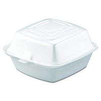 Dart 50HT1 5 in Med Sandwich Foam Hinged Container (Pack of 2)