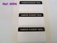 Minilabel Pack Of 50 , Tamper Evident Seal Labels , Tamper Evident Labels , 40X20mm Rectangle , Black On White , Stickers Break Up On Attempted Removal