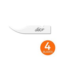 Slice 10537 Safety, Never Rusts Finger-Friendly Blade Lasts up to 11x Longer Than Steel, Pointed Tip, Fits in Seam Rippers and Craft Handles, 4 Pack