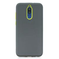 Cfrau 3 in 1 Case with Black Stylus Compatible with Huawei Mate 10 Lite,Stylish Ultra Thin Scratchproof Absorption Heavy Duty Soft Silicone + PC Back Cover Case,Gray