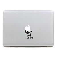 Echohc Macbook Pro 13 inch sticker Stick Figure Carring Apple Logo -Creative Vinyl Cartoon Skin Decal Sticker for Apple Macbook Pro / Air 13 Inch Laptop