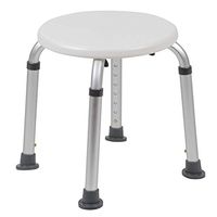 Flash Furniture HERCULES Series Tool-Free and Quick Assembly, 300 Lb. Capacity, Adjustable White Bath & Shower Stool