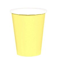 Light Yellow Paper Cups | 9 oz. | Pack of 20 | Party Supply