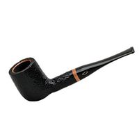 SERIE 1960 (Sabbiata nera 1005) briar sandblasted straight billiard tobacco smoking pipe by Brebbia (Italy)