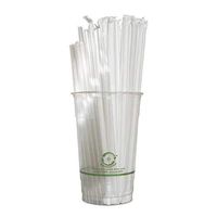 World Centric's 100% Biodegradable, 100% Compostable 8" PLA Wrapped Straw (Package of 200)
