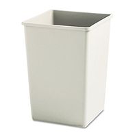 Rubbermaid Commercial 395800BG Plaza Waste Container Rigid Liner, Square, Plastic, 35gal, Beige